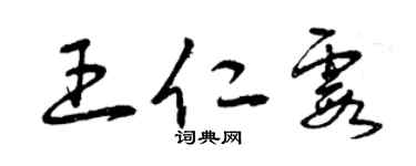 曾庆福王仁霞草书个性签名怎么写