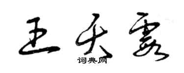 曾庆福王夭霞草书个性签名怎么写