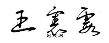 曾庆福王宪霞草书个性签名怎么写