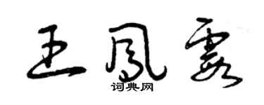 曾庆福王凤霞草书个性签名怎么写