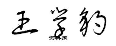 曾庆福王学豹草书个性签名怎么写