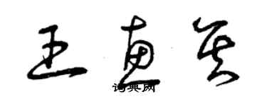 曾庆福王惠其草书个性签名怎么写