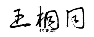 曾庆福王桐同草书个性签名怎么写