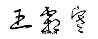 曾庆福王霜寒草书个性签名怎么写