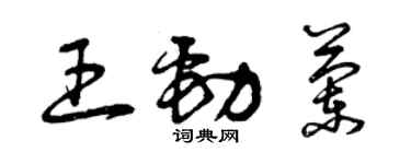 曾庆福王劲兰草书个性签名怎么写