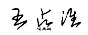 朱锡荣王占淮草书个性签名怎么写