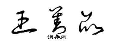 曾庆福王善品草书个性签名怎么写