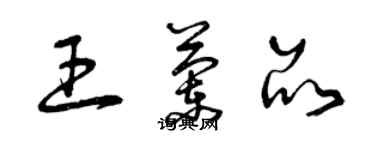 曾庆福王兰品草书个性签名怎么写