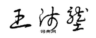 曾庆福王师垄草书个性签名怎么写