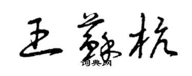 曾庆福王苏杭草书个性签名怎么写