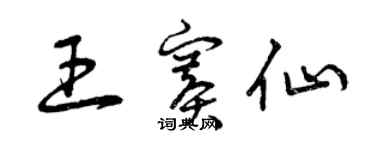 曾庆福王赛仙草书个性签名怎么写