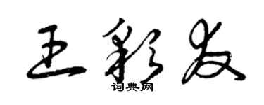 曾庆福王彩友草书个性签名怎么写