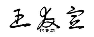曾庆福王友宣草书个性签名怎么写