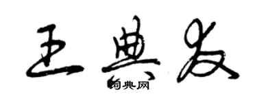 曾庆福王典友草书个性签名怎么写