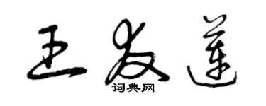 曾庆福王友莲草书个性签名怎么写