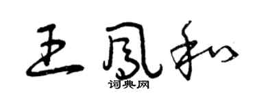 曾庆福王凤和草书个性签名怎么写