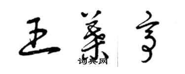曾庆福王叶亭草书个性签名怎么写