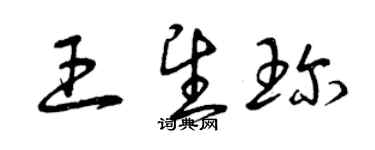 曾庆福王望珍草书个性签名怎么写