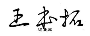 曾庆福王本拓草书个性签名怎么写