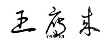 曾庆福王雁来草书个性签名怎么写