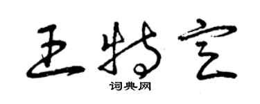 曾庆福王特定草书个性签名怎么写