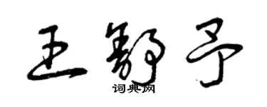 曾庆福王舒予草书个性签名怎么写