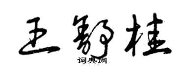 曾庆福王舒桂草书个性签名怎么写