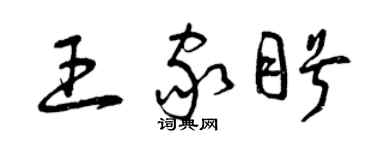 曾庆福王家盼草书个性签名怎么写