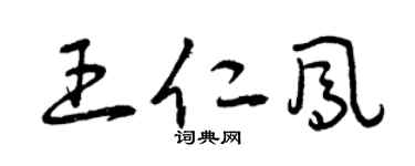 曾庆福王仁凤草书个性签名怎么写