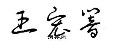 曾庆福王宏响草书个性签名怎么写