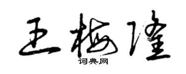 曾庆福王梅隆草书个性签名怎么写