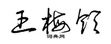 曾庆福王梅领草书个性签名怎么写