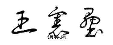 曾庆福王宪垒草书个性签名怎么写