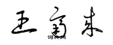 曾庆福王齐来草书个性签名怎么写