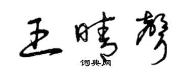 曾庆福王晴声草书个性签名怎么写