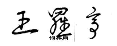 曾庆福王罗亭草书个性签名怎么写