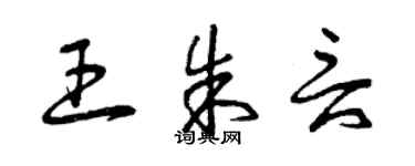 曾庆福王朱言草书个性签名怎么写