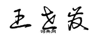曾庆福王世发草书个性签名怎么写