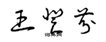 曾庆福王登芬草书个性签名怎么写