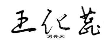 曾庆福王化蕊草书个性签名怎么写