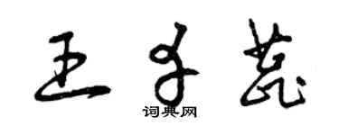 曾庆福王幸蕊草书个性签名怎么写