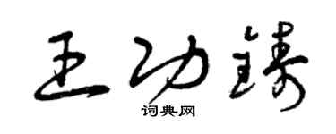 曾庆福王功铸草书个性签名怎么写