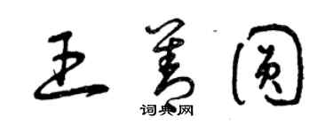 曾庆福王善圆草书个性签名怎么写