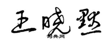 曾庆福王晓默草书个性签名怎么写