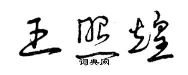 曾庆福王照煌草书个性签名怎么写