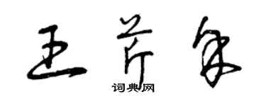 曾庆福王芹余草书个性签名怎么写