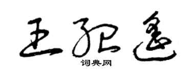 曾庆福王纪遥草书个性签名怎么写