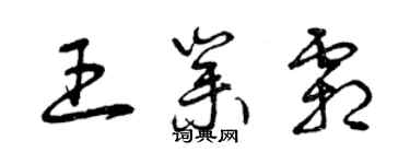 曾庆福王业霜草书个性签名怎么写