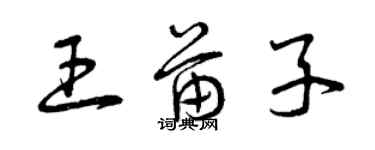 曾庆福王苗子草书个性签名怎么写