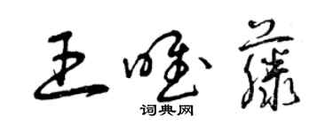曾庆福王唯藤草书个性签名怎么写